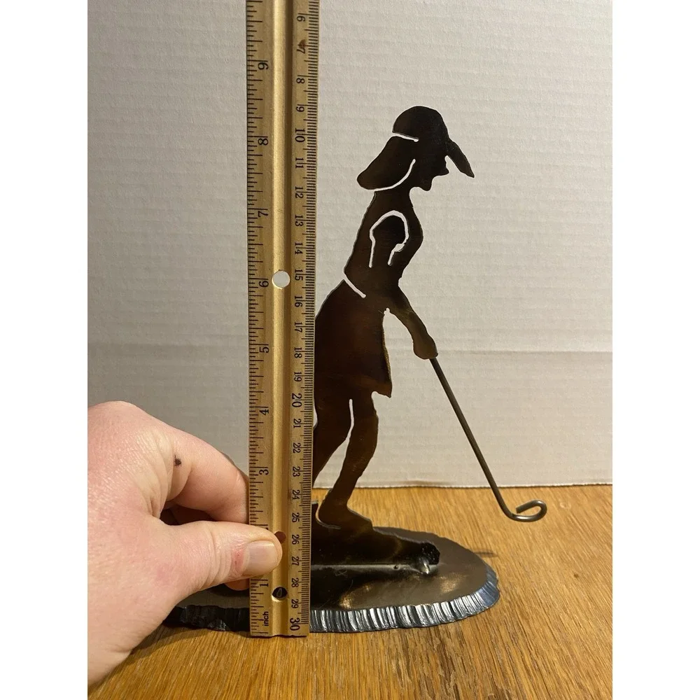 Golfer Iron Steel Welded Door Stop Handmade 9